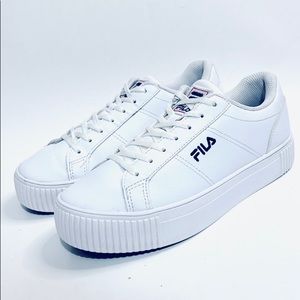 Fila Platform Leather White Lace Up Women’s  Sneaker Size 7.5